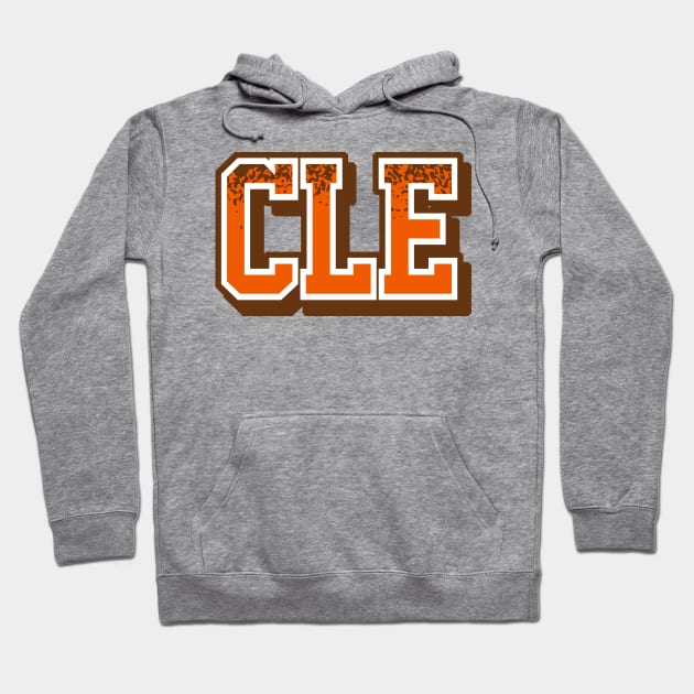 Cleveland Football Retro Sports Letters Hoodie by funandgames